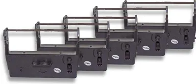 Produktbild von vhbw 5x Farbband Schriftband Ersatz für Sanyo ERC425, ERC445 für Nadeldrucker, Bondrucker - Schwarz
