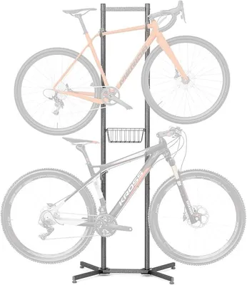 Obrázok produktu pre Držiak na bicykle, stojan na podlahu, pre 4 bicykle, nosnosť do 70 kg / 160 libier. Vhodný na vnútorné použitie, do garáže alebo na vonkajšie uskladnenie