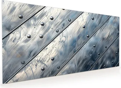 Produktbild von Küchenrückwand Spritzschutz Glas mit Motiv Metallplatte 40 x 40 cm