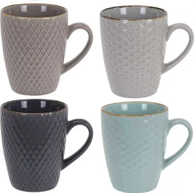 Produktbild von Excellent Houseware Set Kaffeetassen 0.3 L 4 Einheiten Mehrfarbig  Mehrfarbig One Size