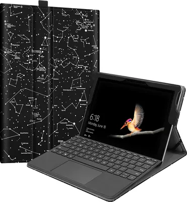 Produktbild von Fintie Hülle für Microsoft Surface Go 3 (2021) / Surface Go 2 (2020) / Surface Go (2018) 10 Zoll Tablet, Multi-Sichtwinkel Hochwertige Kunstleder Schutzhülle, Type Cover Kompatibel,Sternbild