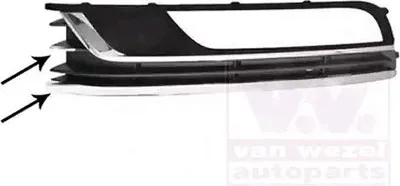 Obrázok produktu pre VAN WEZEL Ventilačná mriežka Mriežka nárazníka pre VW Passat Variant (365) s otvormi pre hmlové svetlá Chróm