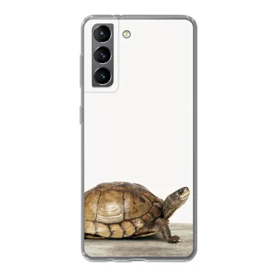 Produktbild von MuchoWow® Handyhülle Schutzhülle Hülle für Samsung Galaxy S21 Schildkröte - Junge - Tiere - Kinder - Mädchen Silikon Softcase Handy Hülle - Softcase