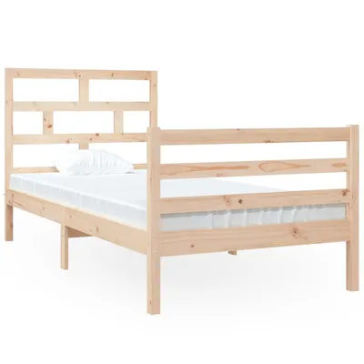 Image de vidaXL Lit en bois massif 90x190 cm
