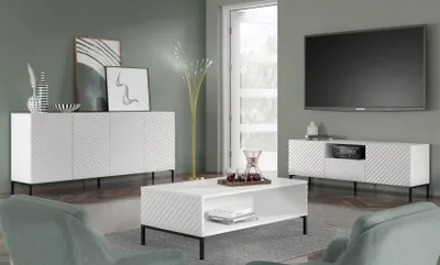Zdjęcie produktu dla Homlando stolik kawowy Surf 90x60 cm biały mat