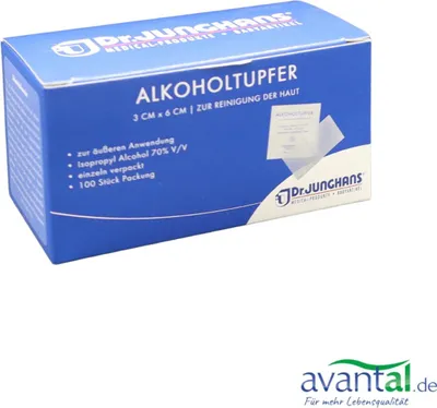 Immagine prodotto di Tamponi alcolici 3x6 cm sterili 100 pz