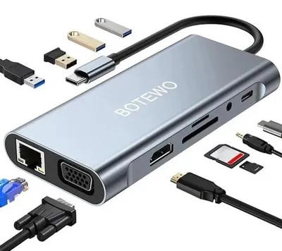 Zdjęcie produktu dla Stacja dokująca USB c hub 11 w 1 HDMI 4K vga dla macbook