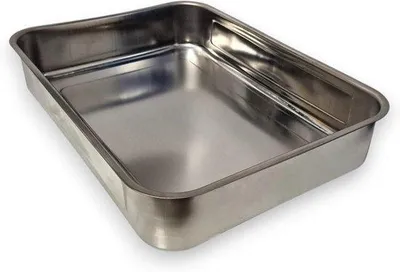 Produktbild von Famanu Backblech aus Edelstahl - Ideal zum Backen und Joghurtmachen (36,5 x 26,5 x 6,5 cm)