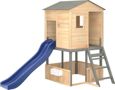 Immagine prodotto di Set da Gioco da Esterno in Legno Massello di Abete Grigio Scuro