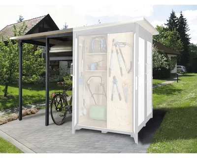 Produktbild von Schleppdach Family für weka Garten Q 224x71 cm anthrazit-weiß