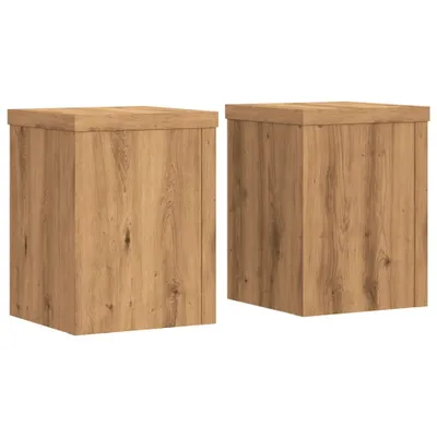 Obrázok produktu pre vidaXL Stojan na rastliny 2 ks Remeselný dub 15x15x20 cm materiál na báze dreva