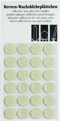 Produktbild von Kerzen-Wachsklebeplättchen 24 Stück zum fixieren von Kerzen, Leuchterkerzen, Stabkerzen