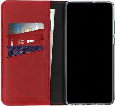 Immagine prodotto di Selencia Custodia a libro in vera pelle Huawei P30 - Rosso