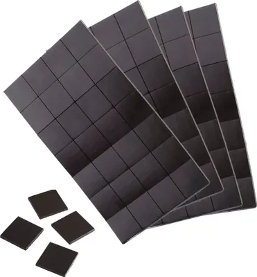 Produktbild von WINTEX Magnetplättchen, selbstklebend, stark – 112 Magnete 20x20mm, zuschneidbar – Flache Klebemagnete geeignet zum Foto/Bilder aufkleben oder an die Tafel kleben
