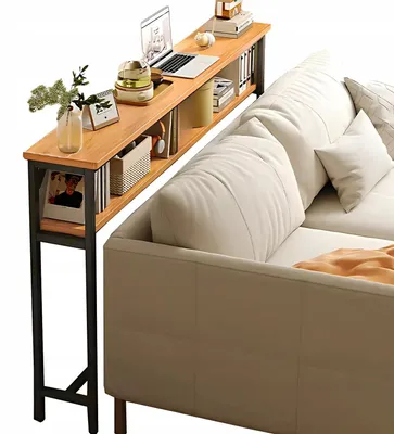 Produktbild von Konsolentisch im Loft-Stil - Schmaler Beistelltisch - Für Flur & Sofa - 100 cm