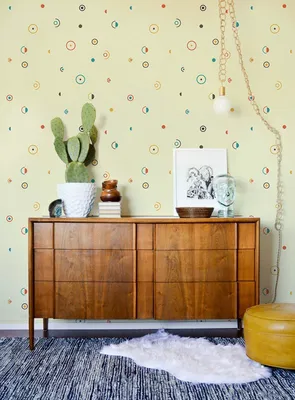 Produktbild von Coloray Fototapete 290x290 cm Vlies-Fototapete - Retrokreise abstrakt geometrisch