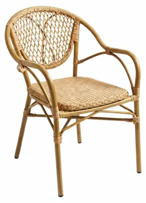 Image de Fauteuil de terrasse NATUREA en Aluminium et Rotin synthétique