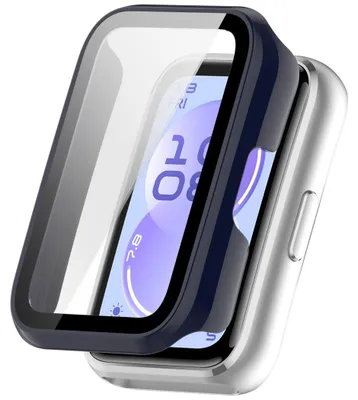 Produktbild von Smartwatch Hülle + Schutzglas für Huawei Band 11 / 11 NFC Schutz 9H Blau