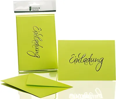 Produktbild von Briefkarte B6 HD 5/5 maigrün RÖSSLER 1181955022 EINLADUNG