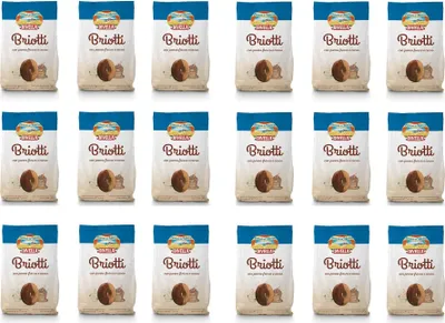 Produktbild von 18x Divella Briotti Shortbread Kekse mit frischer Sahne und Kakao 400g biscuits cookies Italienische Kekse