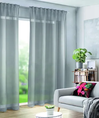 Produktbild von Sehlbach Gardine Schal Grasleinen silbergrau 245 x 135 cm