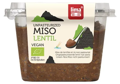 MISO LENTIL (PASTA Z SOCZEWICY I RYŻU) BIO 300 g - LIMA