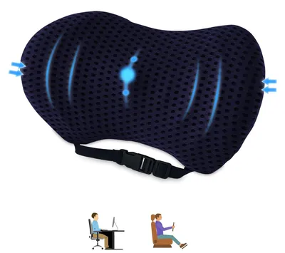 Produktbild von Lendenkissen für das Auto, aus Memory-Schaum, verstellbar und ergonomisch