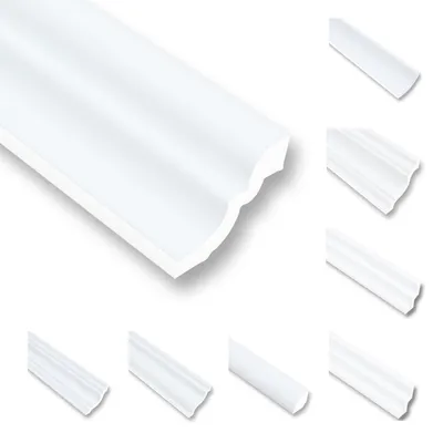 Obrázek produktu pro 4 metry stropní lišty Stropní lišty z polystyrenu XPS Stropní lišta bílá 50 x 50 mm Dekorační profily Stropní lišty z polystyrenu Dekorační lišty ekonomické balení NS50