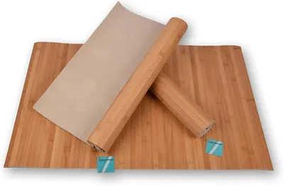 Obrázek produktu pro Sada bambusových podložek, 3 kusy, rozměry 80 x 50 x 0,5 cm, protiskluzové, vhodné do koupelny