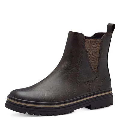 Produktbild von MARCO TOZZI Damen Chelsea Boots Flach mit Reißverschluss, Braun (Mocca), 41 EU