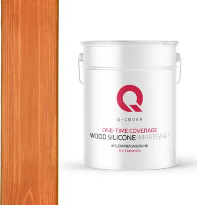 Produktbild von Holzimprägnierung | Für 1 Anstrich | Teak | 10 L | Holzschutz | 2 In 1 | Grundierung Mit Schutz  Farbimprägnierung Imprägniermittel Innen & Außen