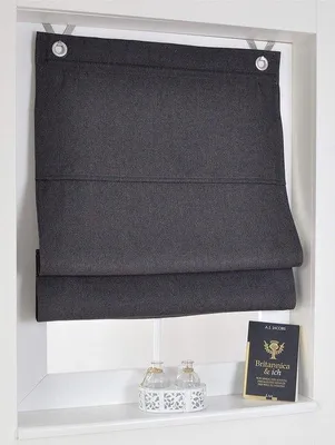 Imagen del producto de Azomor® Faltrollo 45 x 130 cm, color antracita, oscurecedor - Fácil montaje y luz ambiental