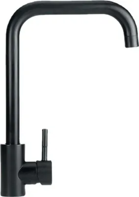 Produktbild von Neue schwarze Küchenarmatur aus Edelstahl 304 mit Schwenk- und 7-förmigem Mischventil