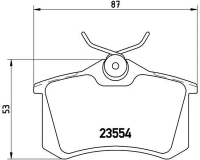 Produktbild von Brembo Bremsbelagsatz, Scheibenbremse Hinterachse P 68 024