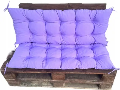 Produktbild von Kissen für Paletten, lila, 120x60x8 cm, Gartenkissen für Paletten, Sitz- und Rückenlehnenkissen für Paletten, Gartenkissen
