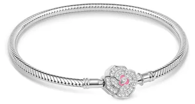 Produktbild von Gnoce Armband mit Blumenverschluss FDB102-21 Edelstahl/Silber