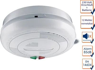 Produktbild von Rauchmelder Elro RM230 Feuermelder für frühzeitige Raucherkennung weiss