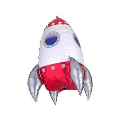 Obrázok produktu pre Fóliový balón Raketa Vesmírna párty 55 x 73 cm