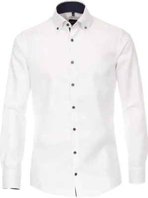 Produktbild von VENTI Herren Businesshemd Langarm Button-Down Modern-Fit Weiß 45