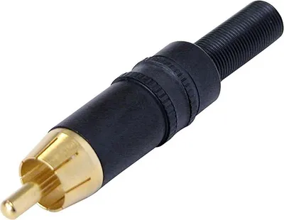 Produktbild von Stecker RCA Male Metall Schwarz