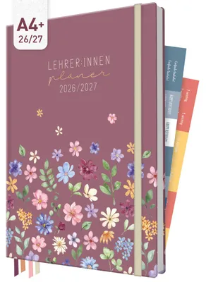 Produktbild von Häfft Lehrer-Planer 2026/2027 / A4+ / Berry Blossoms
