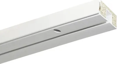 Produktbild von Vorhangschiene GE1 mit Profil für Blendenbefestigung weiß 1-läufig 250 cm