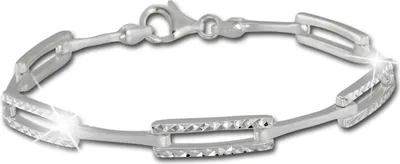 Produktbild von SilberDream Damen-Armband diamantiert Sterling Silber matt 19cm silber SDA442J