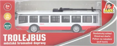 Obrázek produktu pro Trolejbus kovový na zpětný chod, 16cm