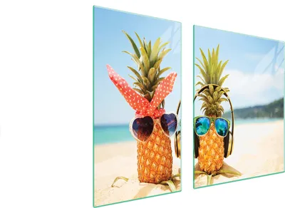 Produktbild von Glasschutzplatte Für Herd 90X52 Ananas