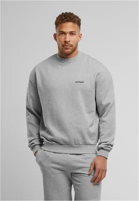 Produktbild von Herren Hoodie Urban Classics Upscale Core EMB Oversize Crewneck, heathergrey - 3XL
