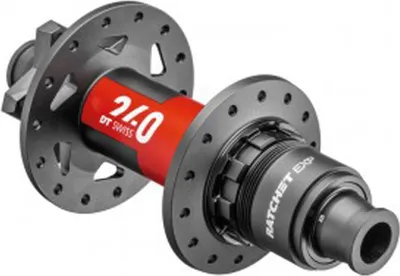 Image de Moyeu arrière DT Swiss 240 MTB Disc Brake 142mm/12mm TA, 28 L. IS 6-bolt, Sram XD, noir