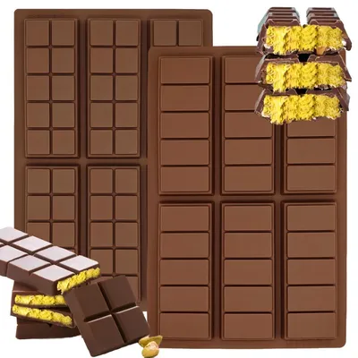 Image de Moules en silicone pour chocolat, 2 pièces, forme cube de Dubaï, adaptés pour les chocolats et les confiseries