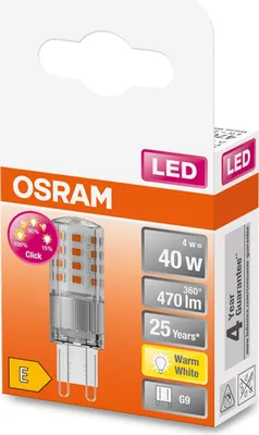 Immagine prodotto di Osram LED STAR+ SPECIAL PIN Clear 40 3 STEP DIM 4W/827 G9 | Osram