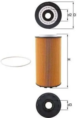 Produktbild von Ölfilter MAHLE OX 1293D Filtereinsatz für DAF XF CF XG XG+ XF II
